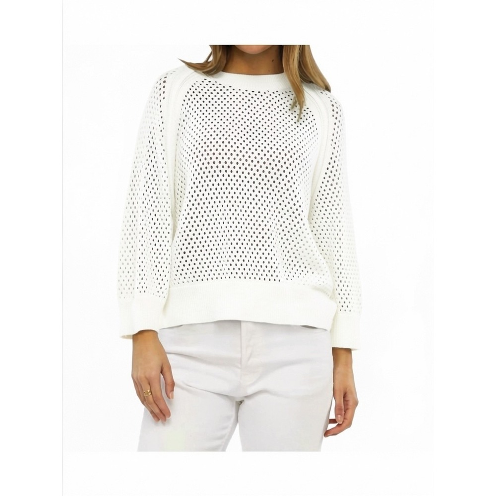 Zaket & Plover Holy Open-Knit Mesh Design Sweater -S